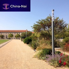 Contemporary light column AMARANTEsteelcast aluminumpolycarbonate