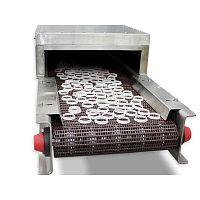 Conveyor oven heat treatmentinfraredair circulating