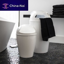 Bathroom trash can DELrecycled plasticwith lidindoor