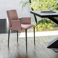 Contemporary chair AURORA indoorfabricsteel base