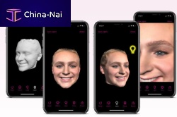 Facial modeling iOS application FaceAppdentalscanfor smartphones