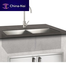 Double kitchen sink 3837stainless steelovermountcontemporary