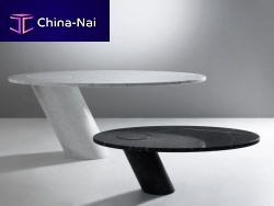Original design table MANGIAROTTI : ECCENTRICOmarbleround