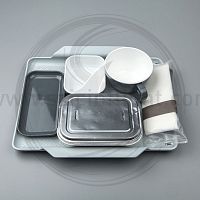 Aircraft cabin meal tray plasticreusable