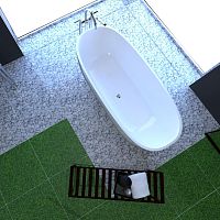 Glass flooring GRAVEL FLOORfor outdoor usefor wet roomstertiary
