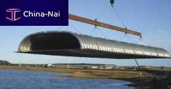 Corrugated sheet metal STRUCTURAL PLATEcurvedaluminumfor bridge construction
