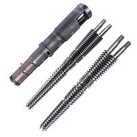 Bimetallic extrusion barrel twin-screwabrasive wear resistant