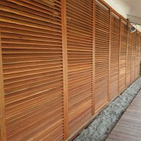 Wooden decorative panel PERSIENNE for interiorwallfor exterior fittings