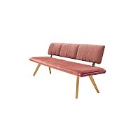 Contemporary upholstered bench LISTOfabricoak basebeech base