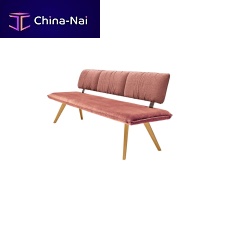 Contemporary upholstered bench LISTOfabricoak basebeech base
