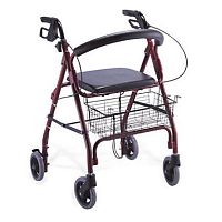 4-wheel rollator KJW-502Lwith basketwith seatheight-adjustable