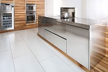 Contemporary kitchen OPENwoodenstainless steelisland