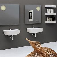 Wall-mounted washbasin MON 74ceramichigh-glossmatte finish