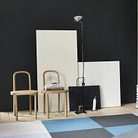Contemporary dining chair SIROoakfabricleather
