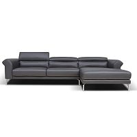 Modular sofa BRIGIDAcontemporaryleatherwith headrest