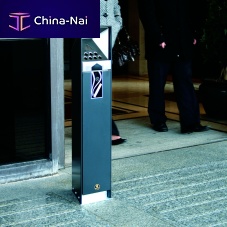 Pedestal ashtray Ascher Smokysteelgalvanised steelstainless steel