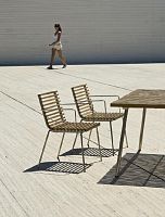 Contemporary chair TRAMA 120walnutstainless steel basestackable