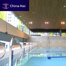 Wooden suspended ceiling LAUDER LINEA 4.2.4stone woolstripacoustic