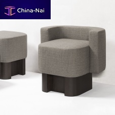 Contemporary armchair fabricwoodengray
