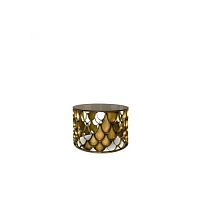 Contemporary table KOI CENTER TABLEglassbrassbrass base