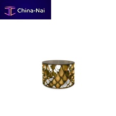 Contemporary table KOI CENTER TABLEglassbrassbrass base