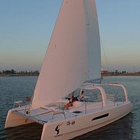 Catamaran ROSELLA 36Ccruisingwith bowsprit