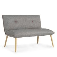 Contemporary upholstered bench SODA DUO H40 -Afabricwith armrestswith backrest