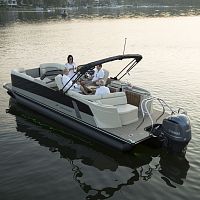 Outboard pontoon boat SX seriestri-tubeopenside console