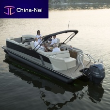 Outboard pontoon boat SX seriestri-tubeopenside console