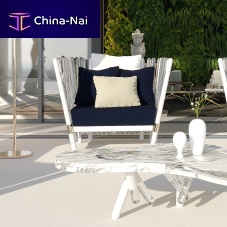 Contemporary armchair HOUDINIacrylic fabricstainless steelgold plated