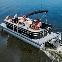 Outboard pontoon boat BRIOe 210-2Sopenside consolesport-fishing