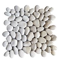 Indoor mosaic tile WHITE PEBBLEoutdoorwallfloor