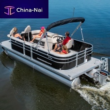 Outboard pontoon boat BRIOe 210-2Sopenside consolesport-fishing