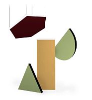 Wall-mounted acoustic panel AS BASICTrevira CS®polyesterhexagonal