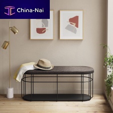 Contemporary bench Cavafabricmetalwithout backrest