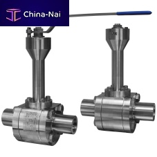 Cryogenic valve floating ballleverdouble block-and-bleed