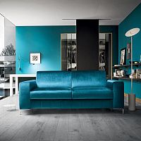 Sofa bed NIXONcontemporaryfabricblue