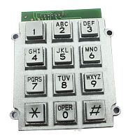 12-key keypad KP2panel-mountmetalrubber