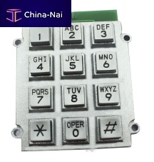 12-key keypad KP2panel-mountmetalrubber