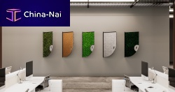Wall-mounted acoustic panel COMMAfeltcorkpreserved moss