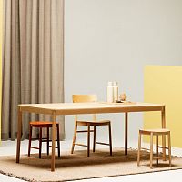 Contemporary dining table FIGURINEoakMDFoak base