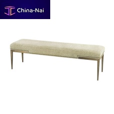 Traditional bench HENHAMstainless steelbrassfabric