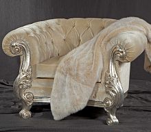 Traditional club chair MANCHESTERfaux furleathervelvet