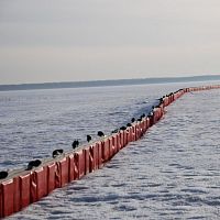 Pollution control boom FOB rigid-floatpermanentsheltered waters