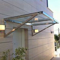 Entrance canopy stainless steelglassflat