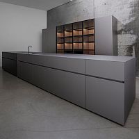 Stainless steel kitchen M3contemporarywoodenanodized aluminum