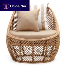 Contemporary armchair BUTTERCUP : J11CH-0003aluminumsynthetic rattangarden