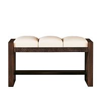 Contemporary bench T-711walnutbeechfabric