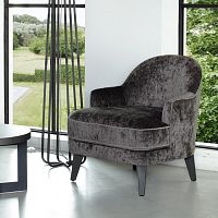 Contemporary armchair Jamesfabricsolid woodgray