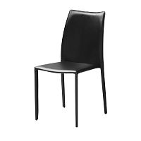 Contemporary chair SOLNEindoorleatherstackable